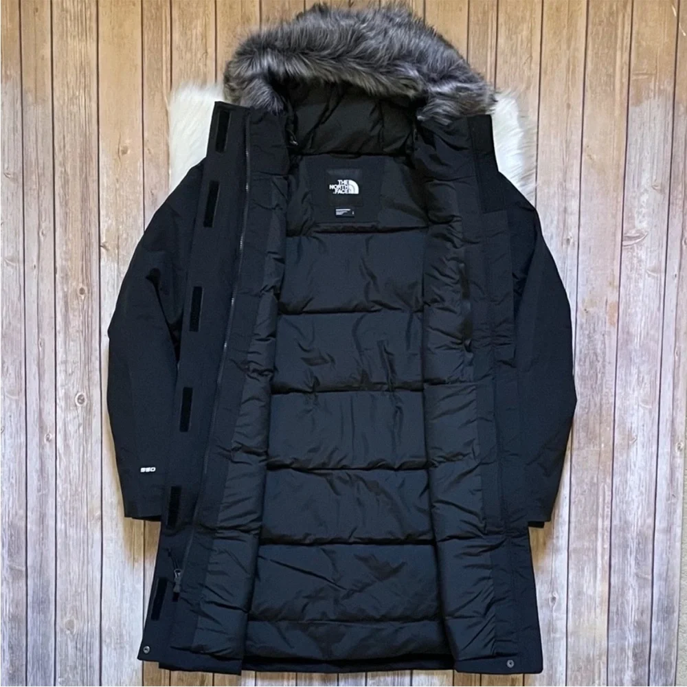 The North Face Women’s Arctic Parka Waterproof Black Coat - Picture 6 of 10